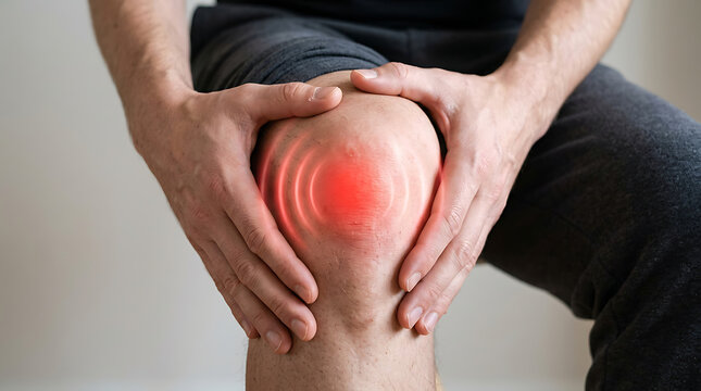 Severe Knee Pain Joint Inflammation Arthritis Injury Orthopedic Medical Concept