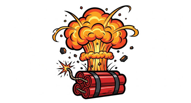 Cartoon Dynamite Stick Explosion.