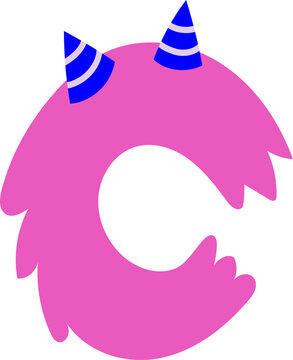 Letter C Monster Typography for Playful Student Teacher Decoration Classroom Style