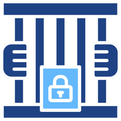 Obraz premium Jail Cell glyph color icon