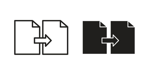 Obraz premium Compare icon line drawing. Minimalist style icons