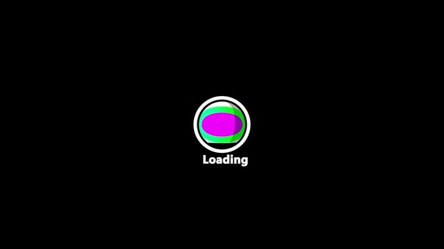 Circle loading animation. Progress bar ,loading and buffering icon animation-looped