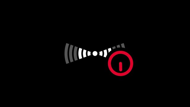 The graphic shows a sound wave frequency being interrupted by a red circular clock icon which represents a timeout or error in audio signal processing