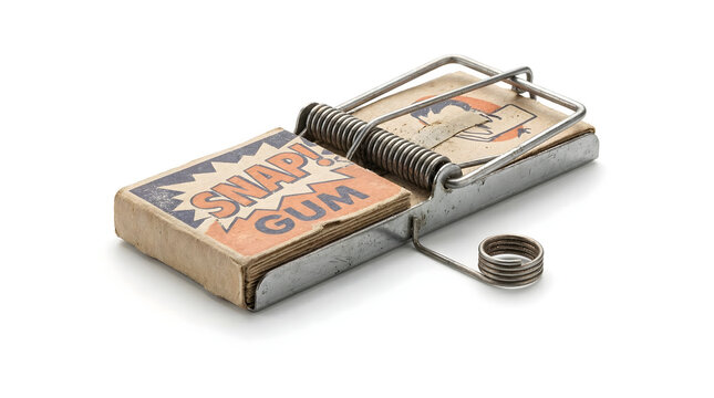 mousetrap with money, Vintage Snap Gum Prank Trap Toy