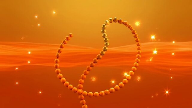 Vibrant Hanuman Worship Festival Banner with Heart-Shaped Garland and Sparkling Background for Religious Celebrations