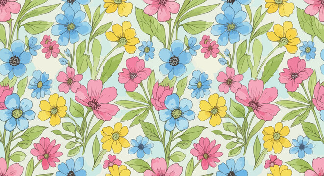 A charming and colorful floral illustration inspired by nature&rsquo;s endless beauty