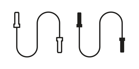 Jump rope icon line drawing. Minimalist style icons © Win