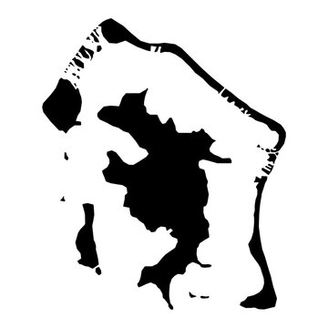 Bora bora island map symbol shape, travel web flat concept icon vector illustration .