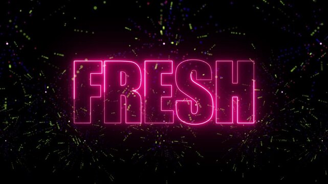 Neon glowing text effect, editable neon light text style isolated on particle background.