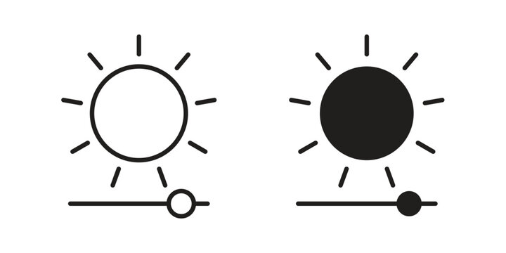 Brightness icon in line design. icon for website design, mobile app, ui