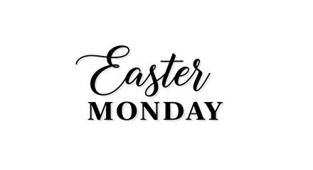 Easter monday greeting with elegant typography
