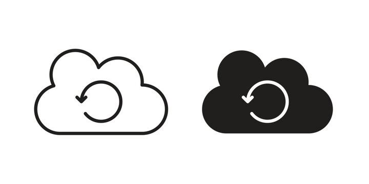 Cloud sync icon in line design. icon for website design, mobile app, ui