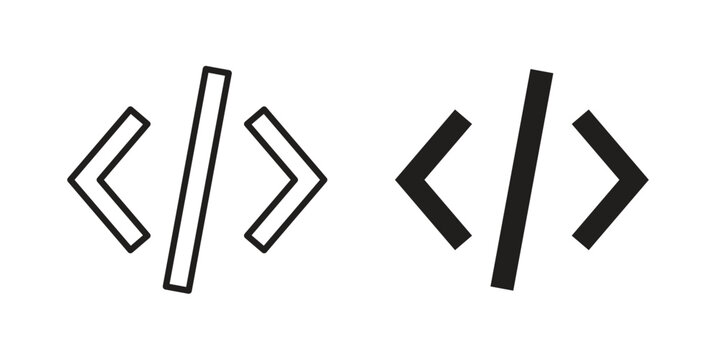 Code icon in line design. icon for website design, mobile app, ui