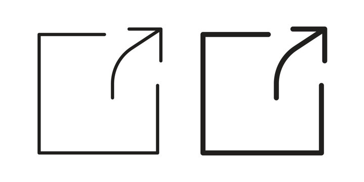 Export icon in line design. icon for website design, mobile app, ui
