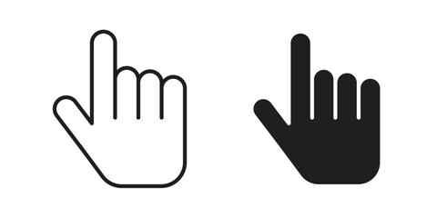 Obraz premium Finger icon in line design. icon for website design, mobile app, ui