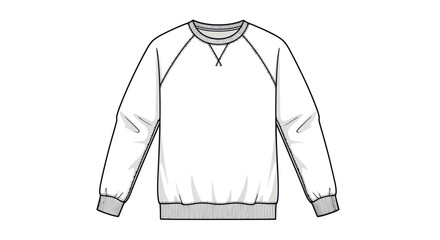 Crew Neck Long Sleeve Sweatshirt. © Naswi