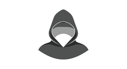 Dark gray hooded sweatshirt neckline detail. © Naswi