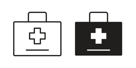 Fototapeta premium First aid icon in line design. icon for website design, mobile app, ui