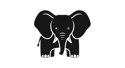 Black Elephant Silhouette Graphic Illustration. © Naswi