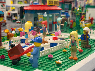 Naklejka premium Lego friends park playset scene