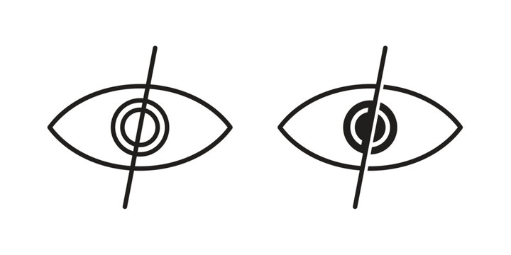 Hide icon in line design. icon for website design, mobile app, ui