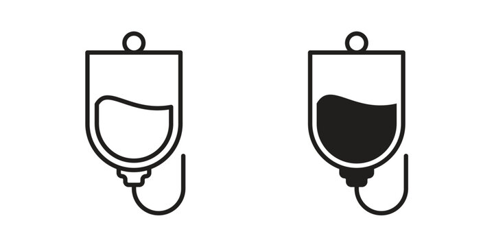IV bag icon in line design. icon for website design, mobile app, ui
