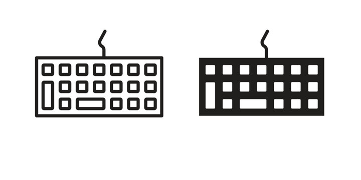 Keyboard icon in line design. icon for website design, mobile app, ui