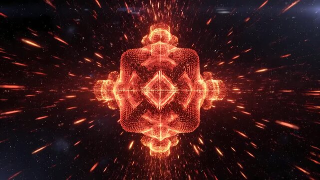 Abstract Light Speed Travel Through Starry Space with Dynamic Motion Streaks