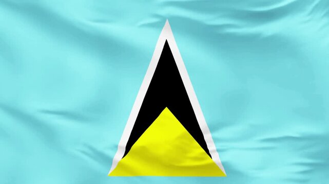 Lucia National Flag Waving Animation Background	