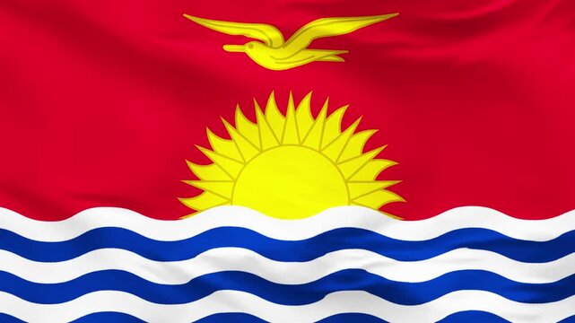 Kiribati Flag: A symbol of identity, showcasing vibrant colors and meaningful emblems against a backdrop of national pride.