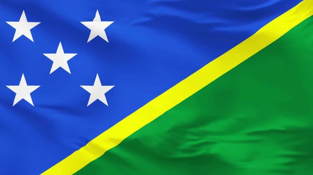 Solomon National Flag Waving Animation Background	
