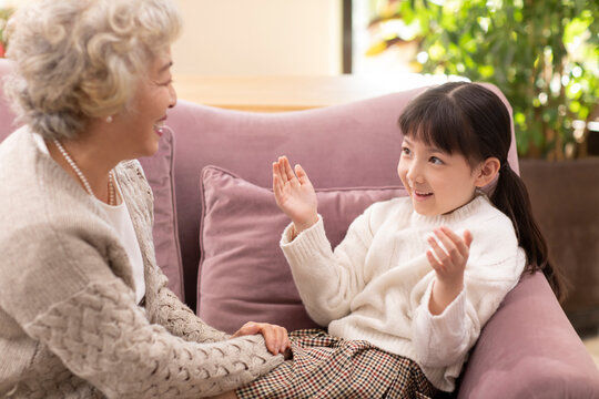Grandma and granddaughter bonding time