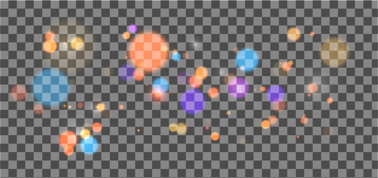 PNG bokeh light vector glitter lights overlay effects
