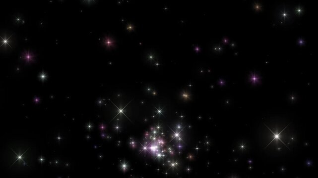 Particularcolorful2 カラフルなキラキラ　パーティクル2種類　登場シーン　背景　横型