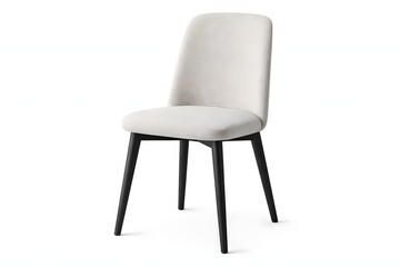 Fototapeta premium Minimal Upholstered Chair Isolated for Furniture Design, Interior Decor and Modern Living Concept