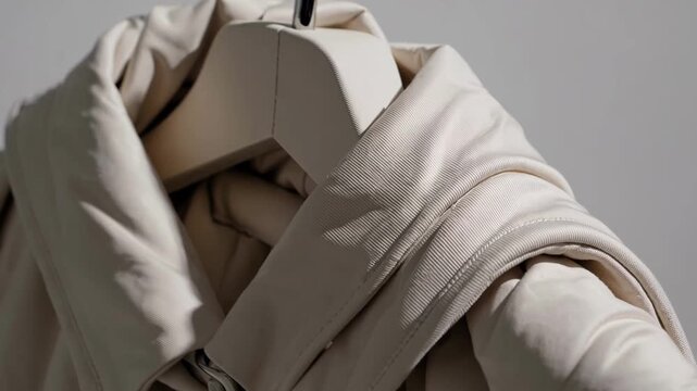 Studio Image Highlighting Puffer Coat. Professional Photograph Emphasizing Detailed Craftsmanship Of Winter Outerwear. Studio Shot Capturing Intricate Texture And Quality Of Puffer Winter Coat