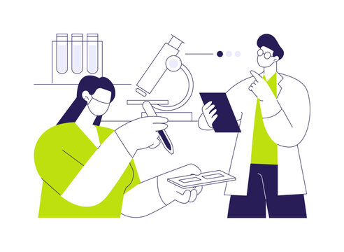 Laboratory course isolated cartoon vector illustrations.