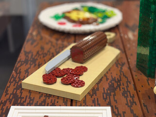 Naklejka premium Lego charcuterie board model