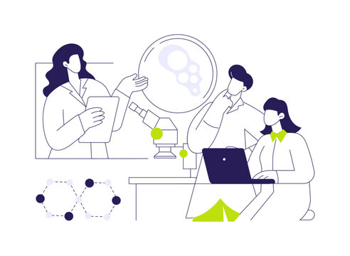 Biomedical engineering isolated cartoon vector illustrations.