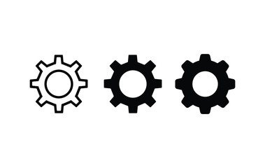 Obraz premium Settings icon. Gear icon set. Gear Settings symbol, cogwheel.