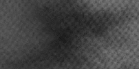 Fototapeta premium A dark grunge abstract background features a textured black and white smoke pattern swirling over an old vintage gray metal surface with a faint foggy cloud design