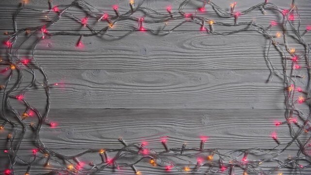 Christmas background decorated with box light ball and snowflake copy space illustration banner ads