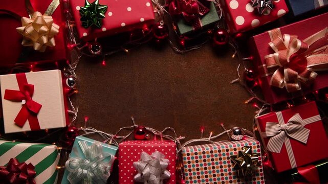 christmas holiday red white love gift year celebration ribbon background copy space advertising marketing template text