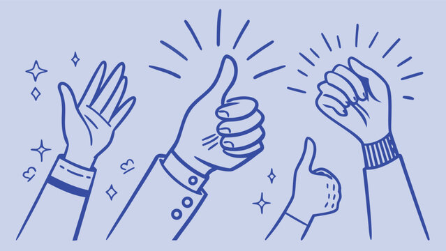SEO Title

Blue Line Art Hands Clapping and Thumbs Up Vector Illustration on Transparent Background
