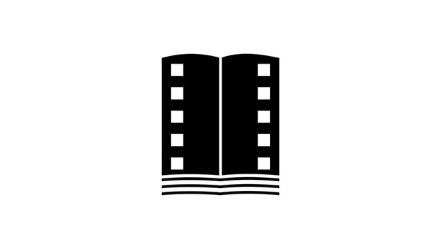film script, black isolated silhouette
