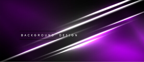 Naklejka premium Abstract purple background features bright diagonal lines. Modern design with gradient effect, suitable for digital projects.