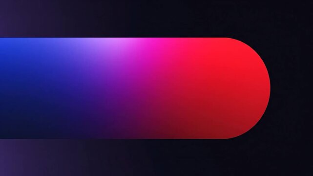 Abstract gradient shape moving horizontally on a dark background
