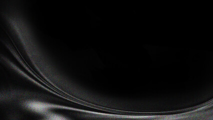 Elegant dark curve background with grainy texture and liquid silk motion for luxury branding and cinematic digital art projects