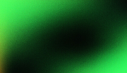 Obraz premium Abstract green and black gradient texture with fine grain noise effect background for graphic design