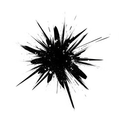 Obraz premium Abstract black in splash, paint, brush strokes, ink, stain grunge isolated on white background 